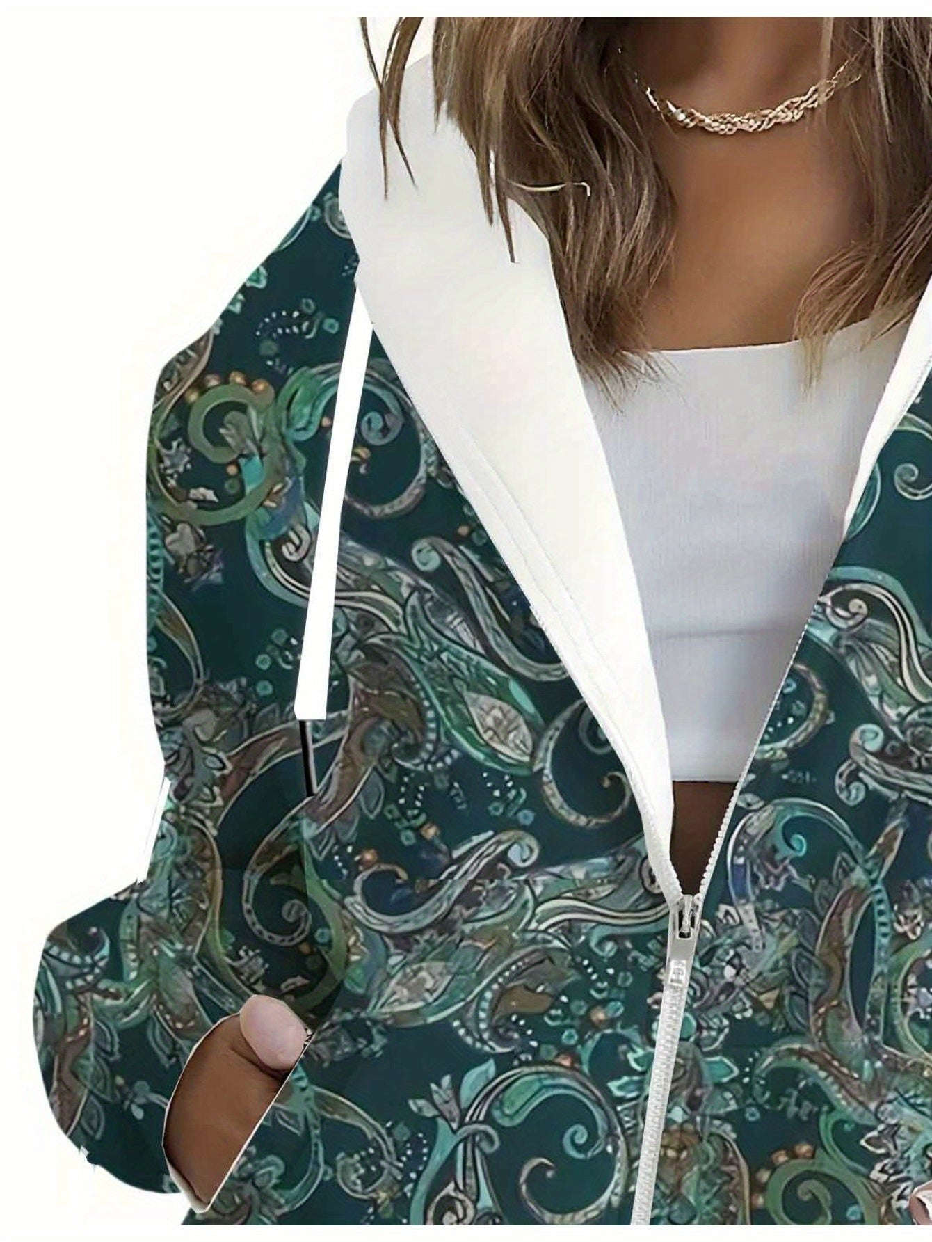 Sweat-shirt à Capuche 3D Floral Femme - KLAYSE Casual Automne/Hiver   OAXG Mixed Color / XXS
