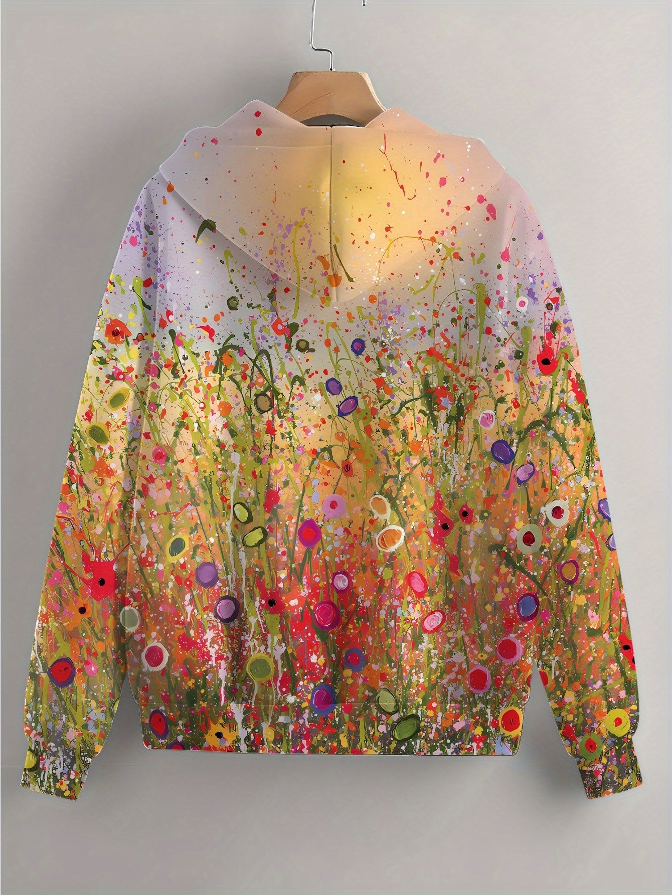 Sweat-Shirt à Capuche 3D Imprimé Floral Femme - KLAYSE Automne Hiver   OAXG Mixed Color / XXS
