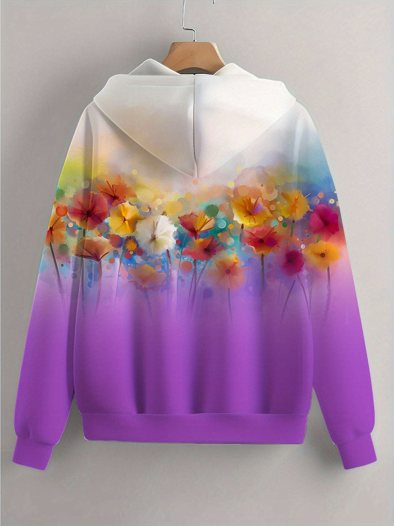 Sweat-shirt à capuche floral 3D pour femmes - KLAYSE, automne et hiver   OAXG Mixed Color / XXS