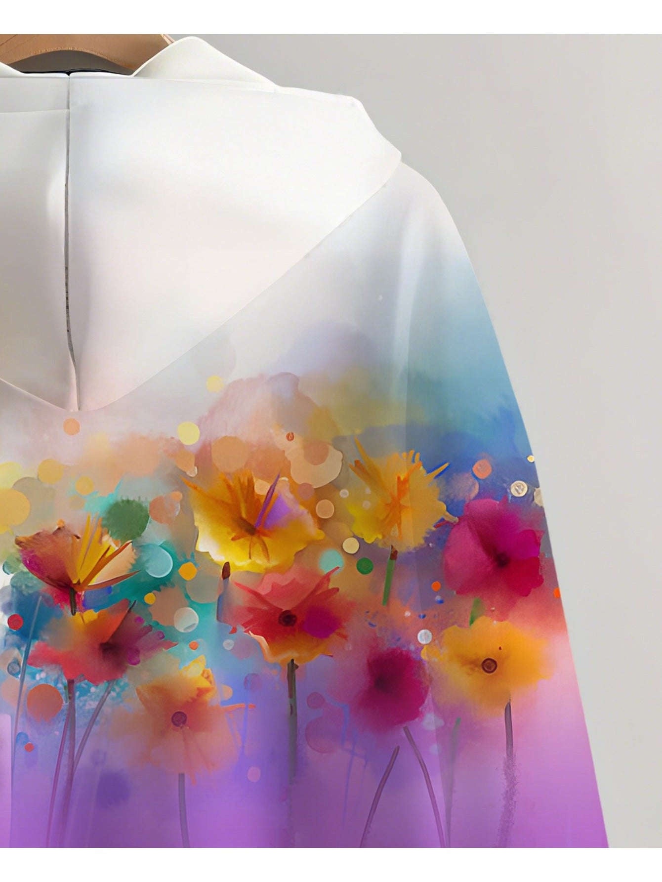 Sweat-shirt à capuche floral 3D pour femmes - KLAYSE, automne et hiver   OAXG Mixed Color / XXS