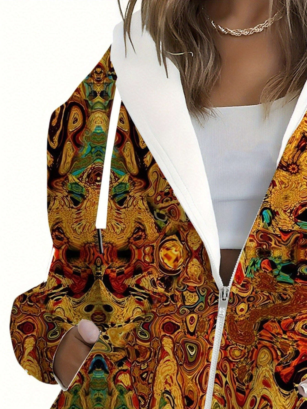 Sweatshirt à capuche 3D imprimé floral KLAYSE - Chic et confortable   OAXG 