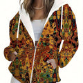 Sweatshirt à capuche 3D imprimé floral KLAYSE - Chic et confortable   OAXG Mixed Color / XXS