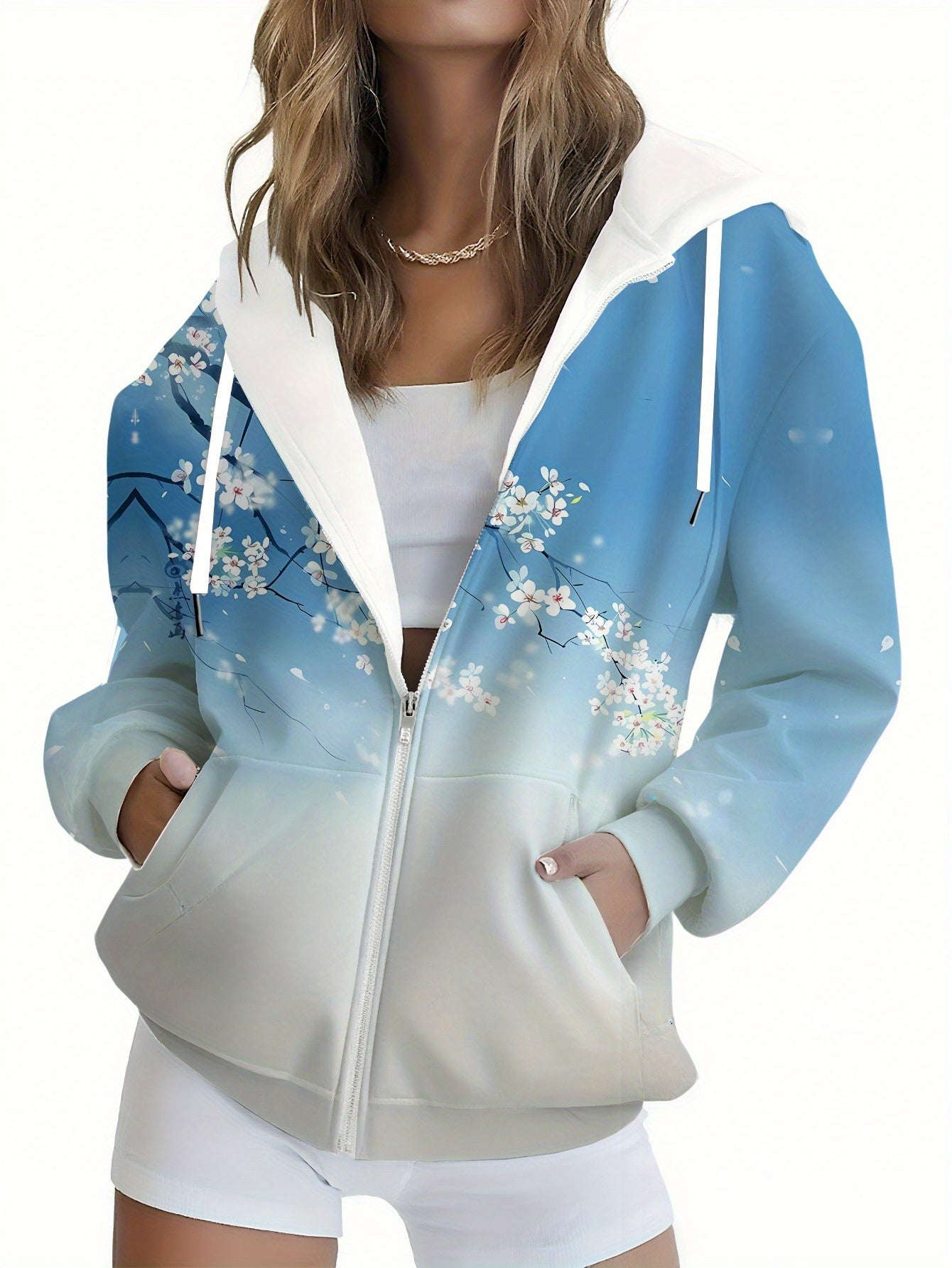 Sweatshirt à Capuche Femme Floral 3D - Automne Hiver Chic KLAYSE   OAXG 
