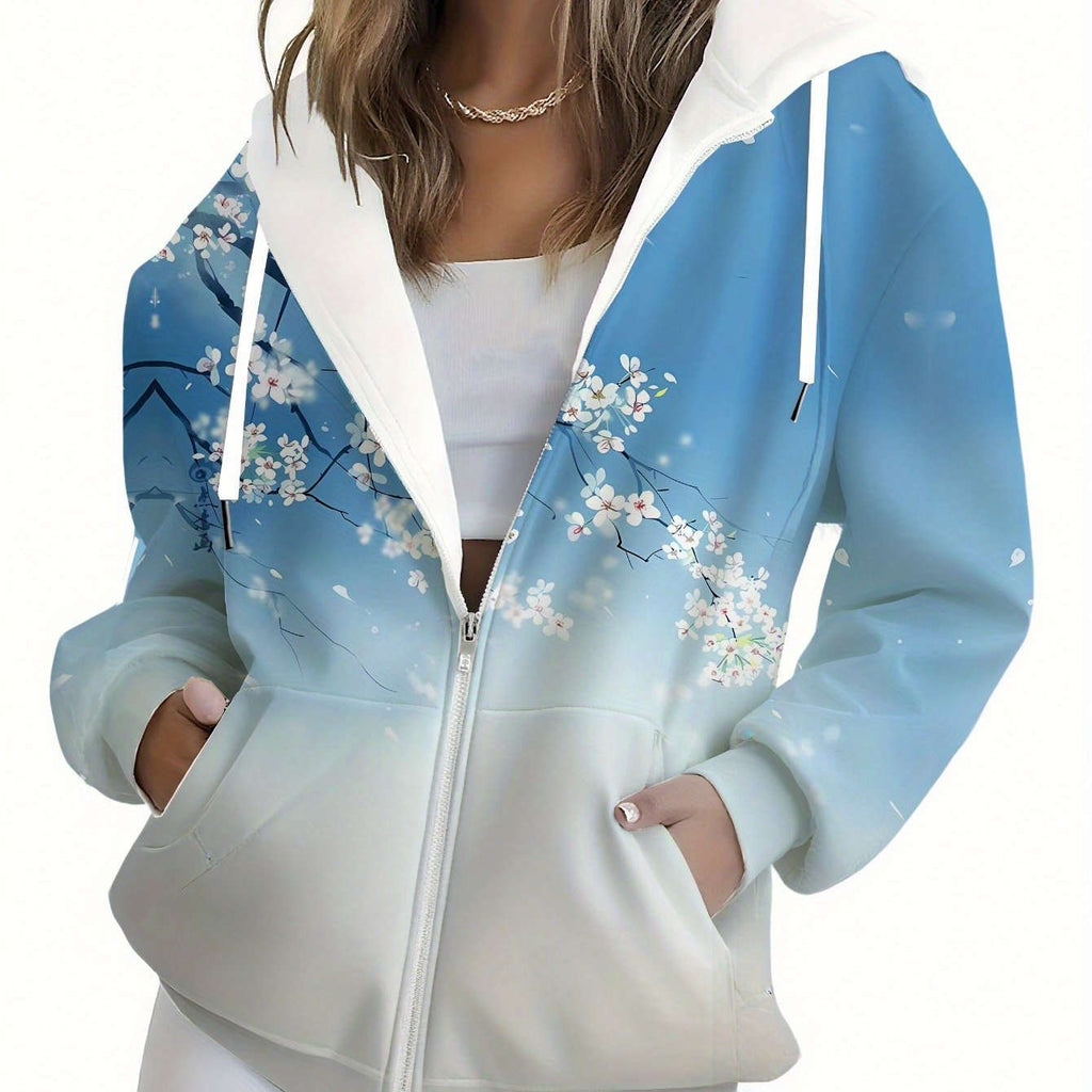 Sweatshirt à Capuche Femme Floral 3D - Automne Hiver Chic KLAYSE   OAXG Mixed Color / XXS