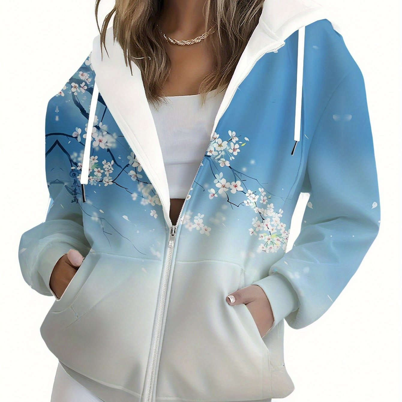 Sweatshirt à Capuche Femme Floral 3D - Automne Hiver Chic KLAYSE   OAXG Mixed Color / XXS