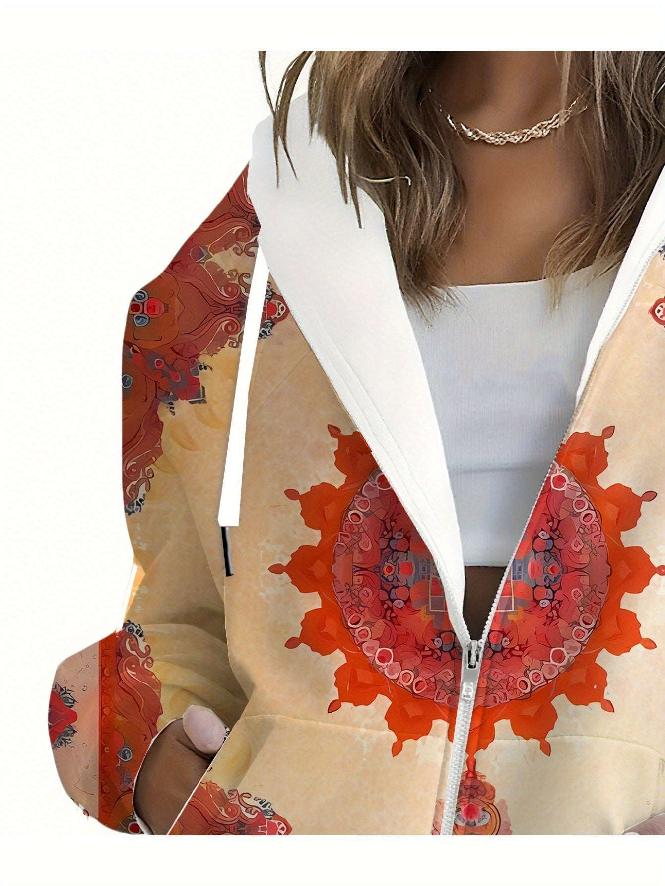 Sweatshirt à Capuche Femme - Floral 3D Imprimé, Manches Longues KLAYSE   OAXG 
