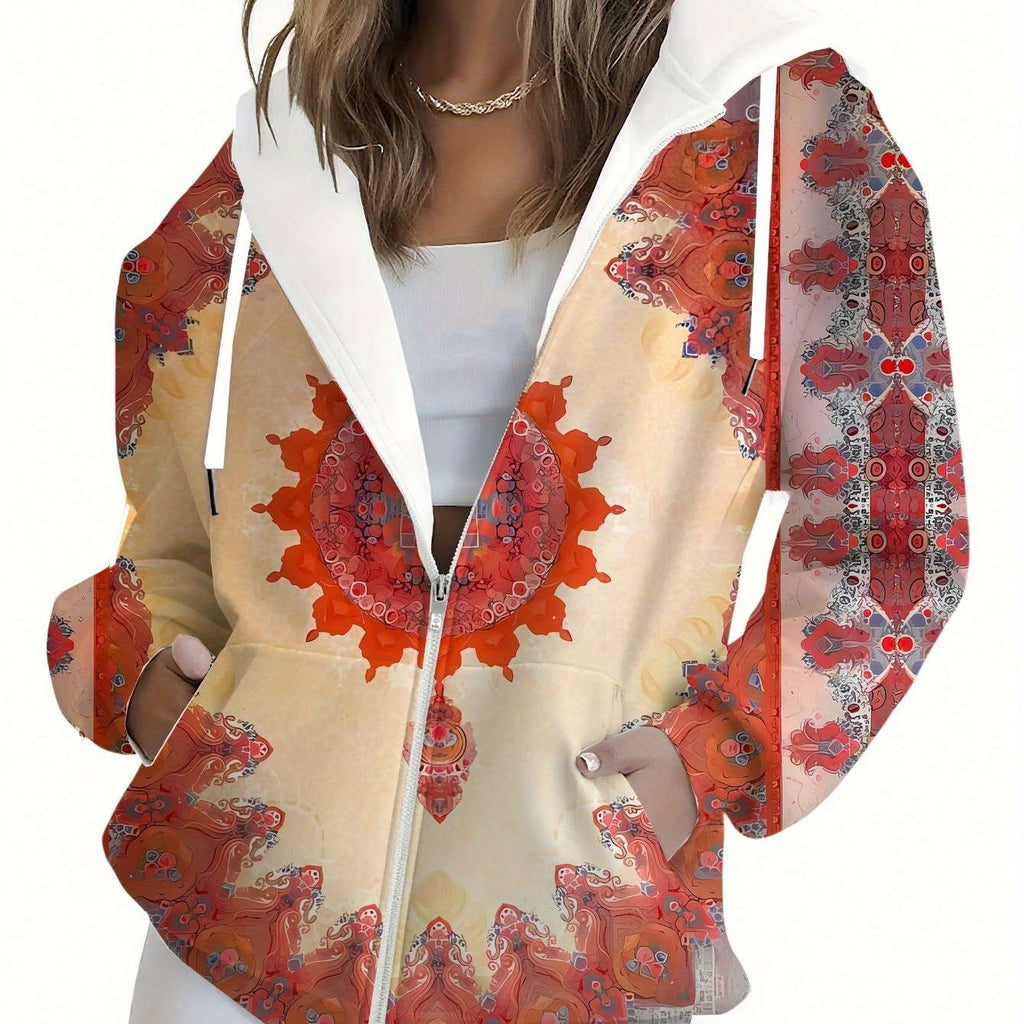 Sweatshirt à Capuche Femme - Floral 3D Imprimé, Manches Longues KLAYSE   OAXG Mixed Color / XXS
