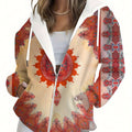 Sweatshirt à Capuche Femme - Floral 3D Imprimé, Manches Longues KLAYSE   OAXG Mixed Color / XXS