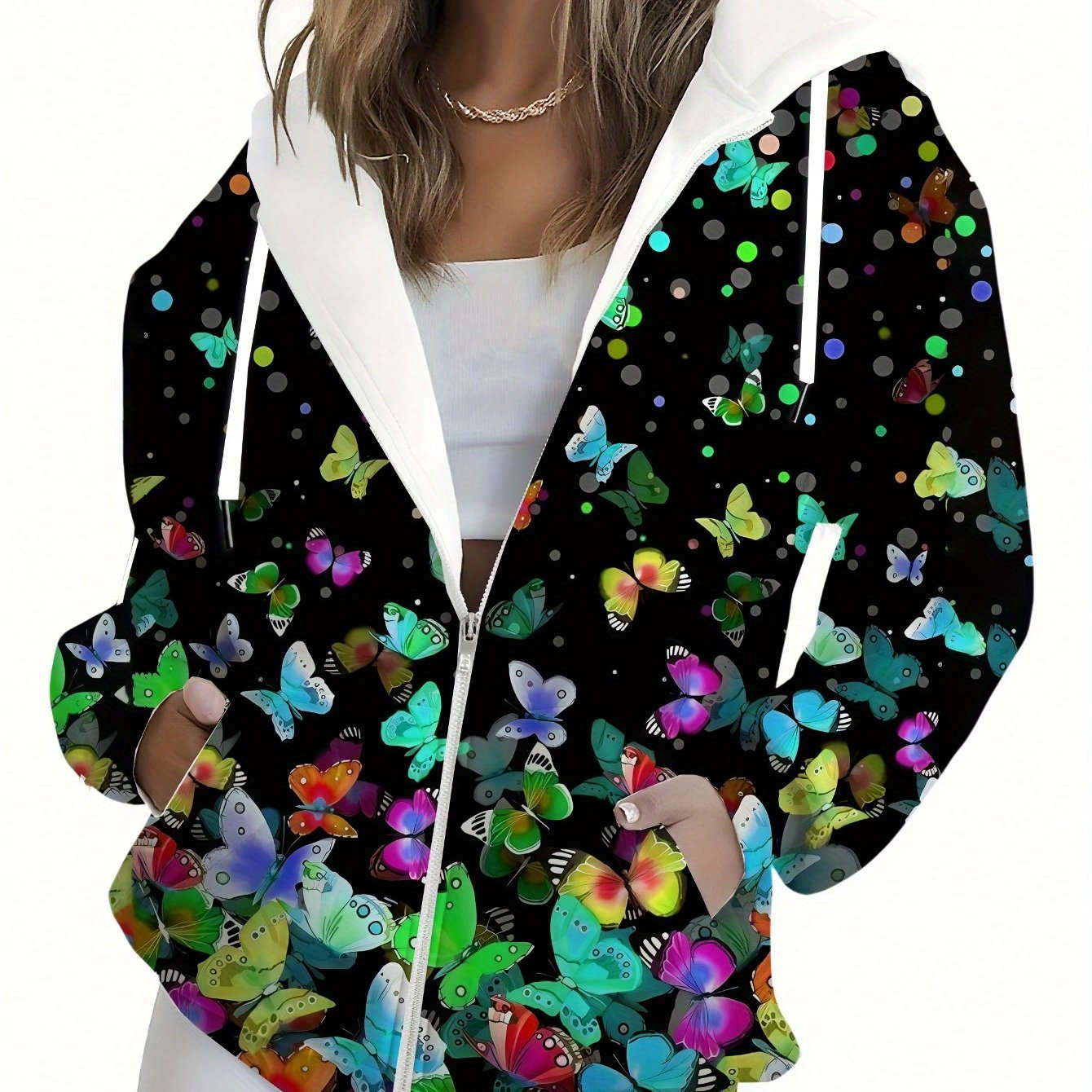 Sweatshirt à Capuche Femmes KLAYSE - Imprimé Floral, Regular Fit   OAXG Mixed Color / XXS