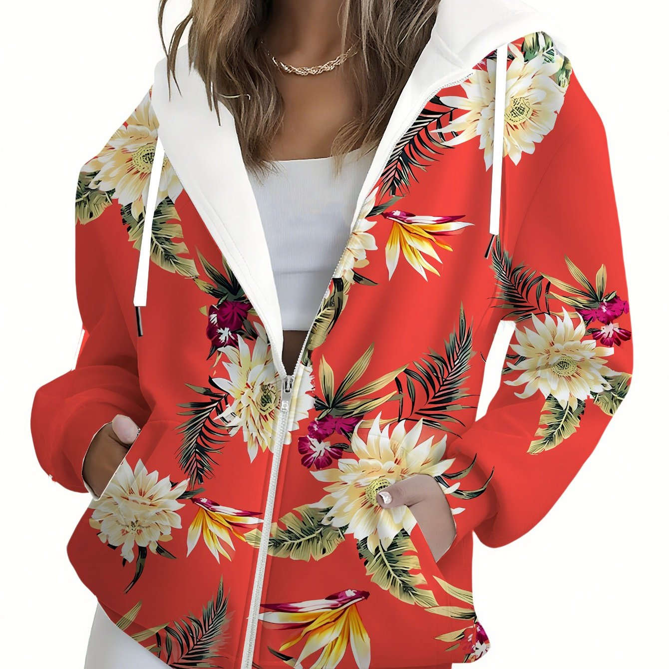 Sweatshirt à Capuche à Fleurs 3D - KLAYSE, Chic et Confortable   OAXG Mixed Color / XXS