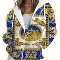 Sweatshirt à Capuche Floral 3D Femme - KLAYSE Automnal avec Poches   OAXG Mixed Color / XXS