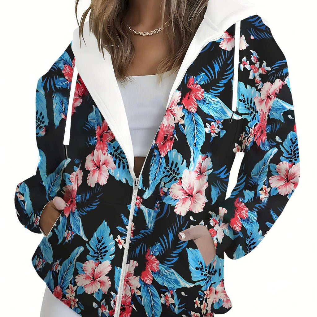 Sweatshirt à Capuche Floral 3D Femme - KLAYSE, Automne Hiver, Poches   OAXG 