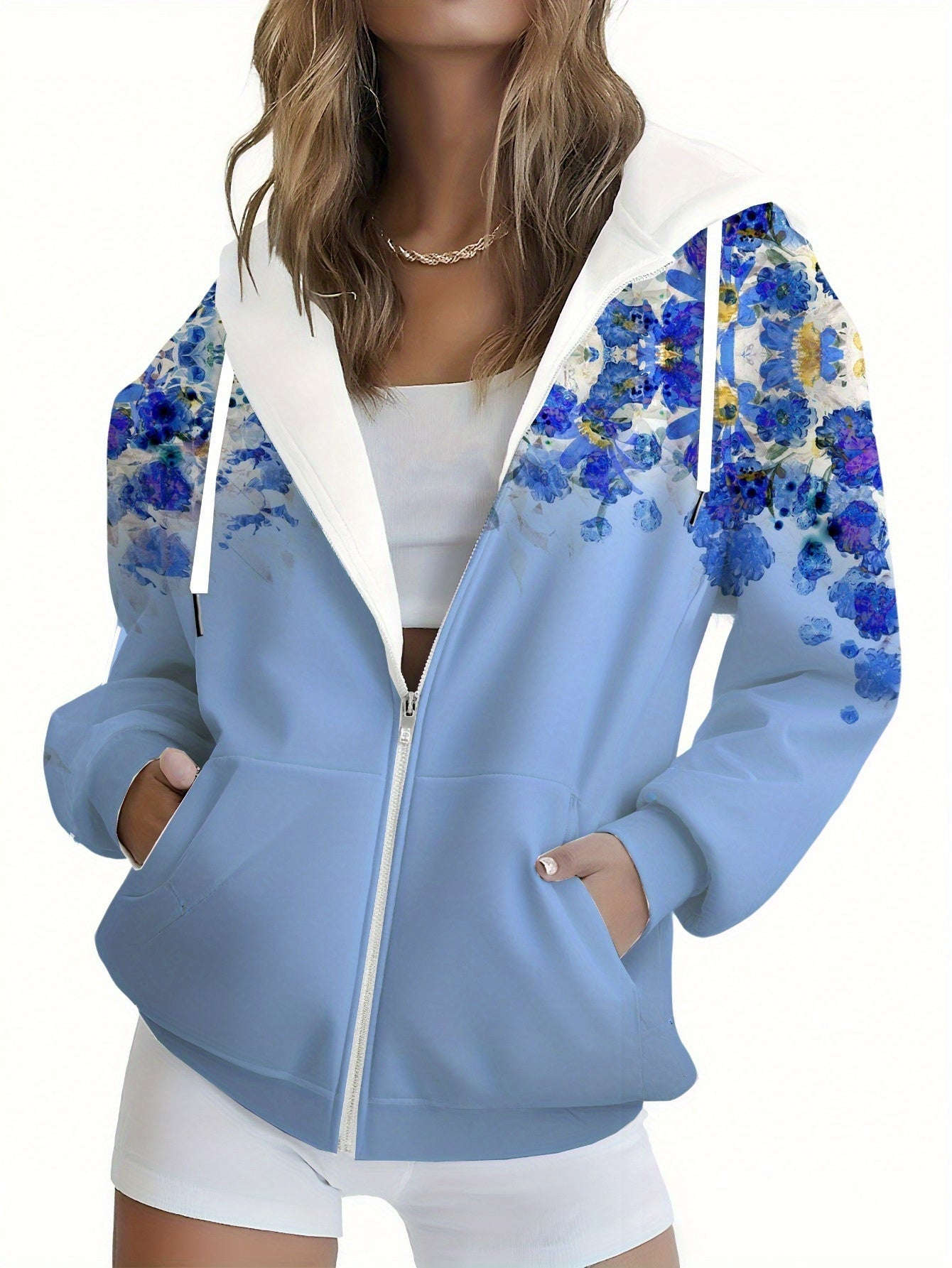 Sweatshirt à Capuche Floral 3D KLAYSE - Confort et Style Automnal   OAXG 
