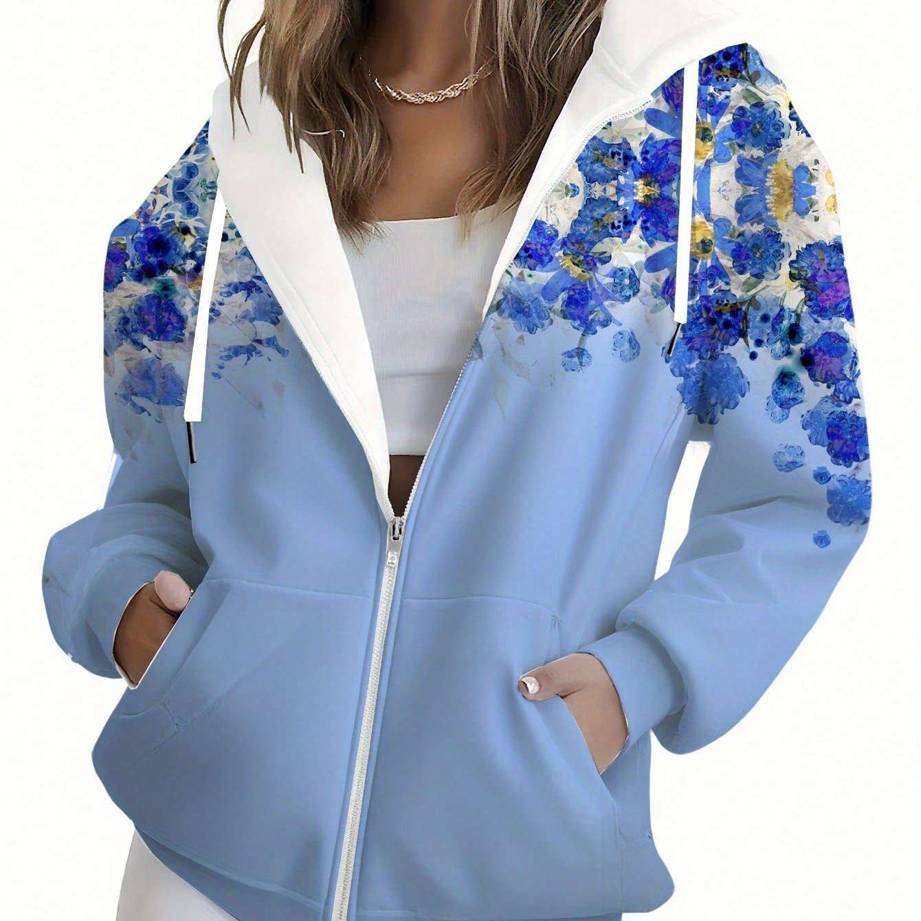 Sweatshirt à Capuche Floral 3D KLAYSE - Confort et Style Automnal   OAXG 