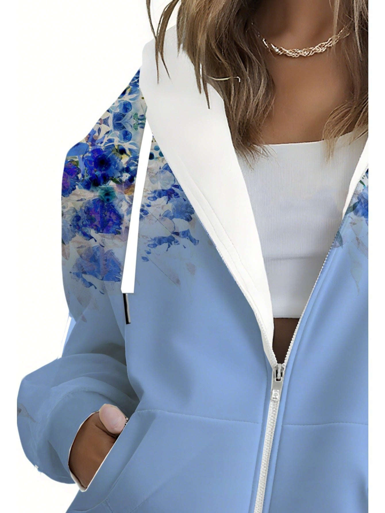 Sweatshirt à Capuche Floral 3D KLAYSE - Confort et Style Automnal   OAXG Mixed Color / XXS