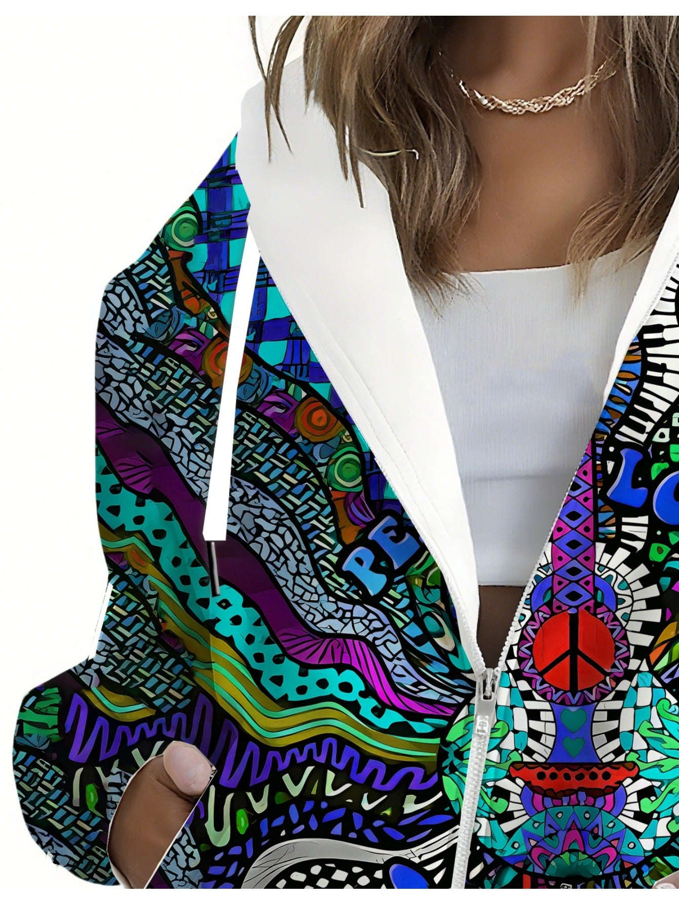 Sweatshirt à Capuche Floral KLAYSE - 3D Imprimé pour Automne/Hiver   OAXG Mixed Color / XXS
