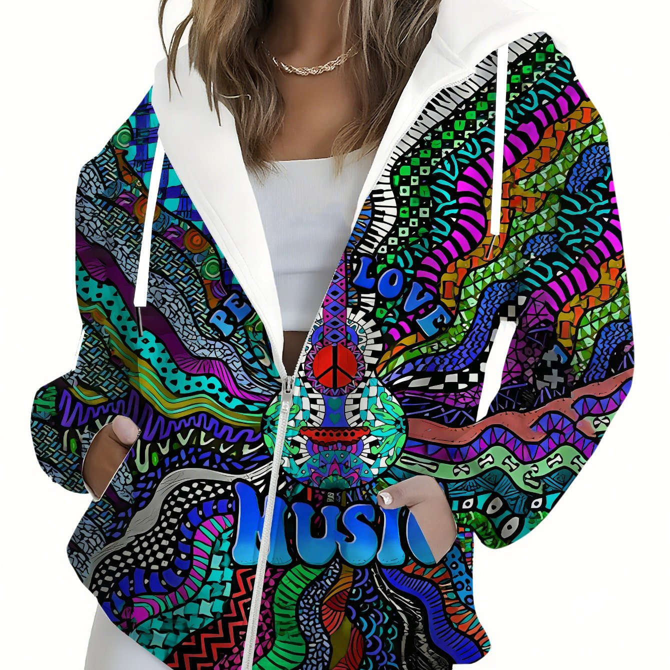 Sweatshirt à Capuche Floral KLAYSE - 3D Imprimé pour Automne/Hiver   OAXG Mixed Color / XXS