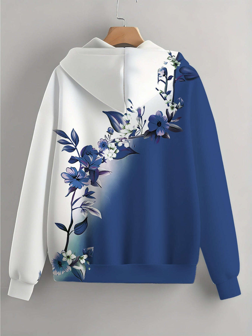 Sweatshirt à Capuche Zippé 3D Floral Femme - Chic Automne/Hiver   OAXG 