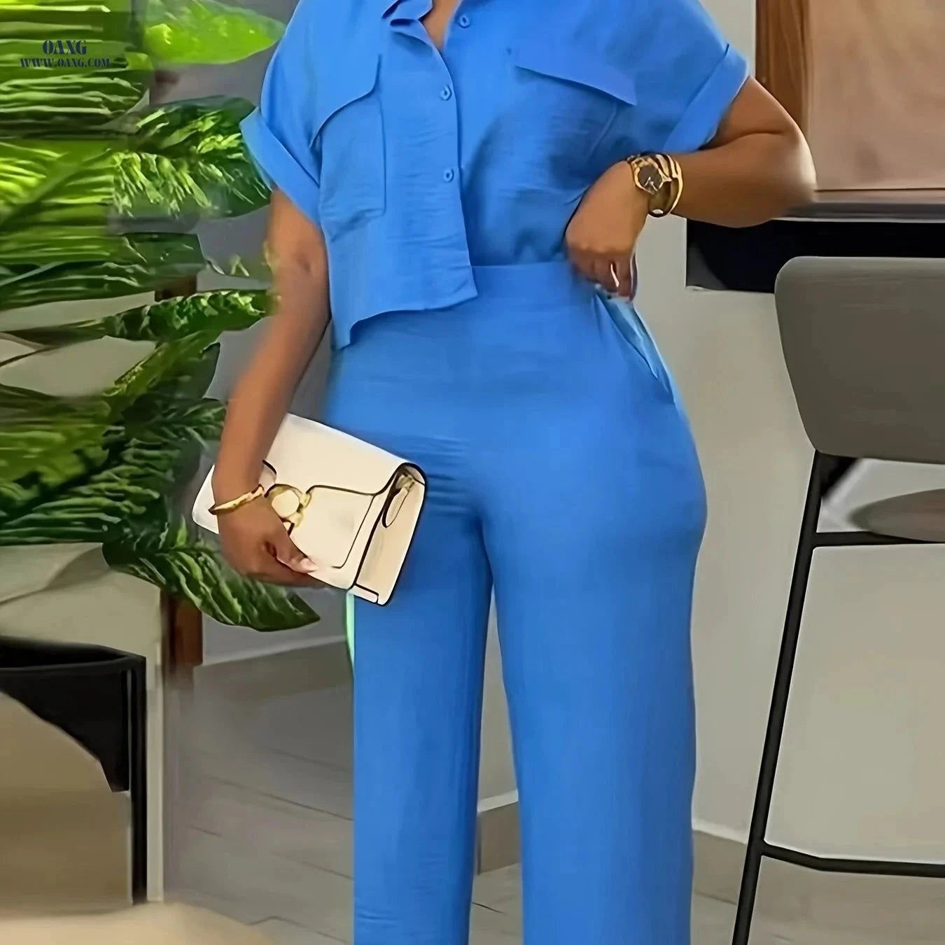 Targeted Development Casual Solid Color Fashion Suit - Spring/Summer Style   OAXG Green / S