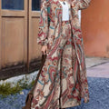 Targeted Traffic Model Women's Brocade Print Open Front Jacket Set   OAXG Apricot / S