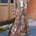 Targeted Traffic Women's Open Front Jacket & Pants Set - Persian Brocade   OAXG Apricot / S