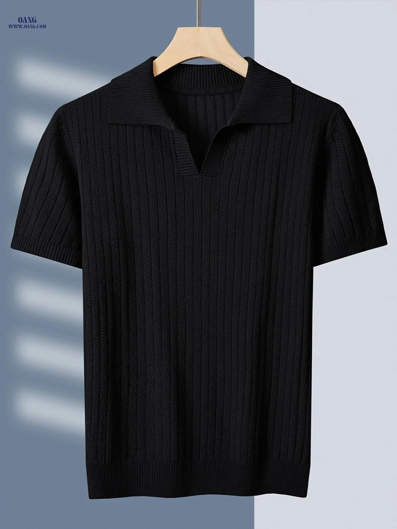 TEHAN Men's Knit Polo Shirt - High-Quality Casual Golf Apparel   OAXG 