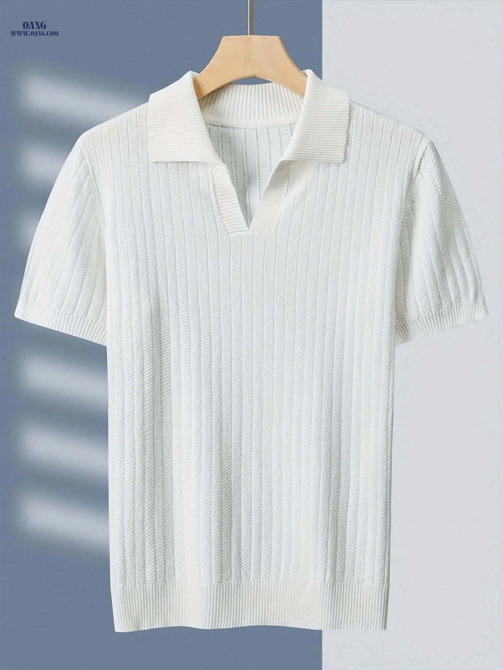 TEHAN Men's Knit Polo Shirt - High-Quality Casual Golf Apparel   OAXG 