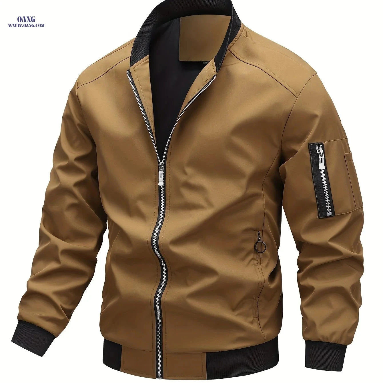 Temujin Men's Casual Baseball Jacket - Spring & Autumn Workwear Coat   OAXG 