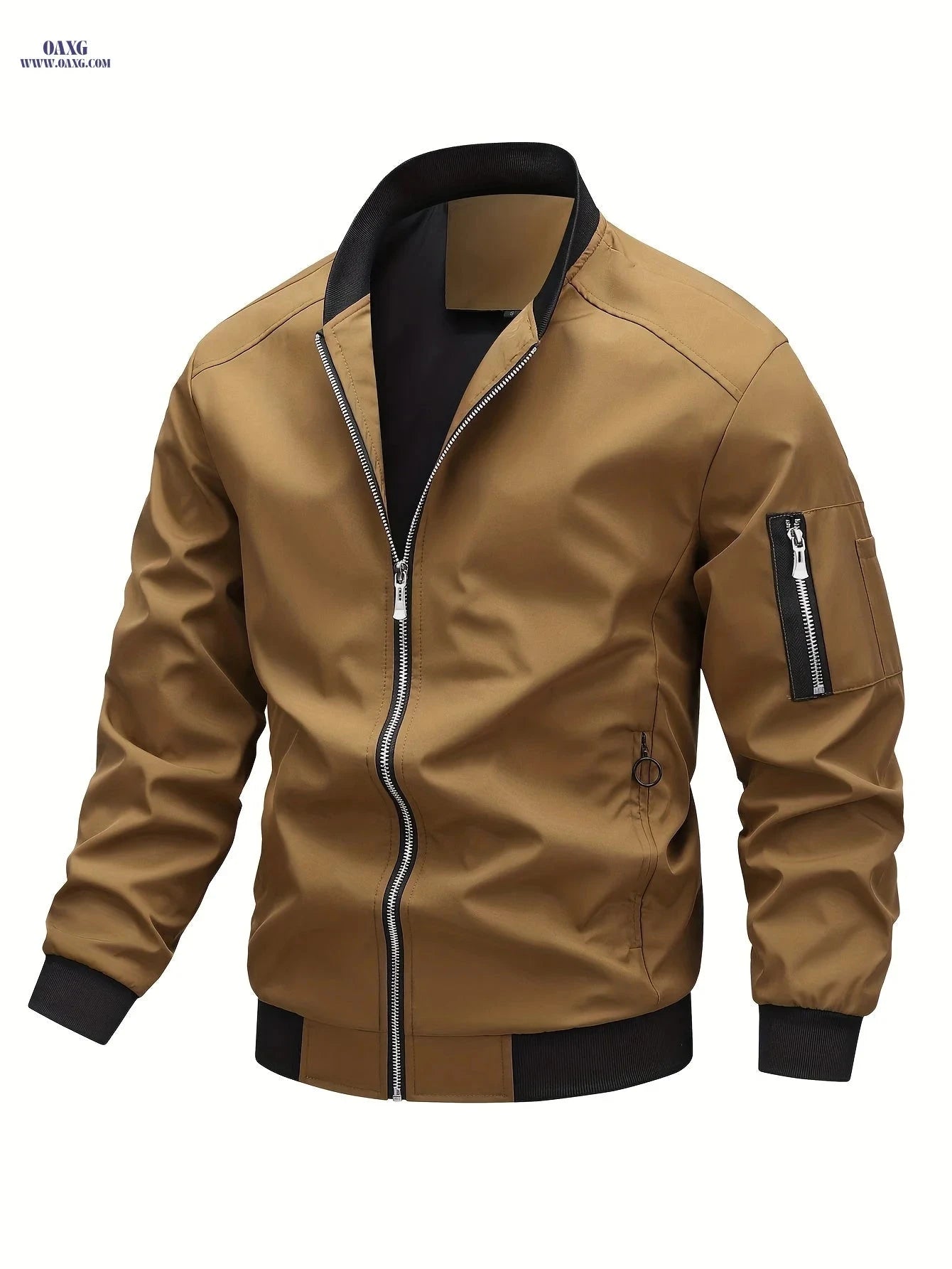 Temujin Men's Casual Baseball Jacket - Spring & Autumn Workwear Coat   OAXG 