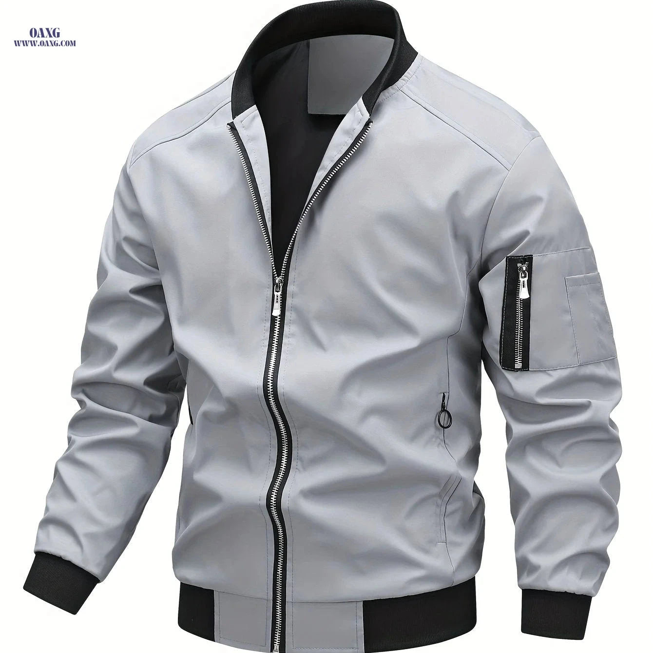 Temujin Men's Casual Baseball Jacket - Spring & Autumn Workwear Coat   OAXG 
