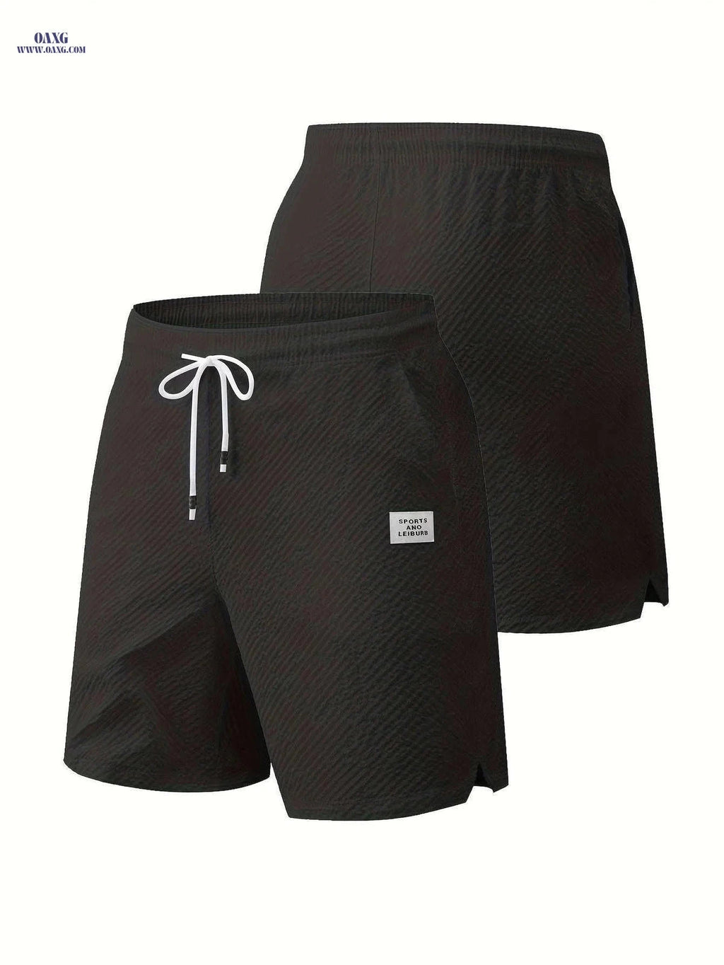 Textured Men's Casual Shorts - Lightweight, Breathable Beach Pants   OAXG 