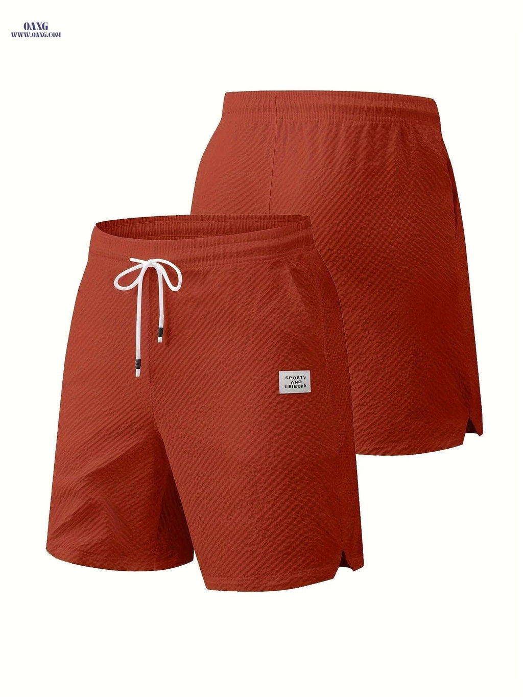 Textured Men's Casual Shorts - Lightweight, Breathable Beach Pants   OAXG Black / FR XS