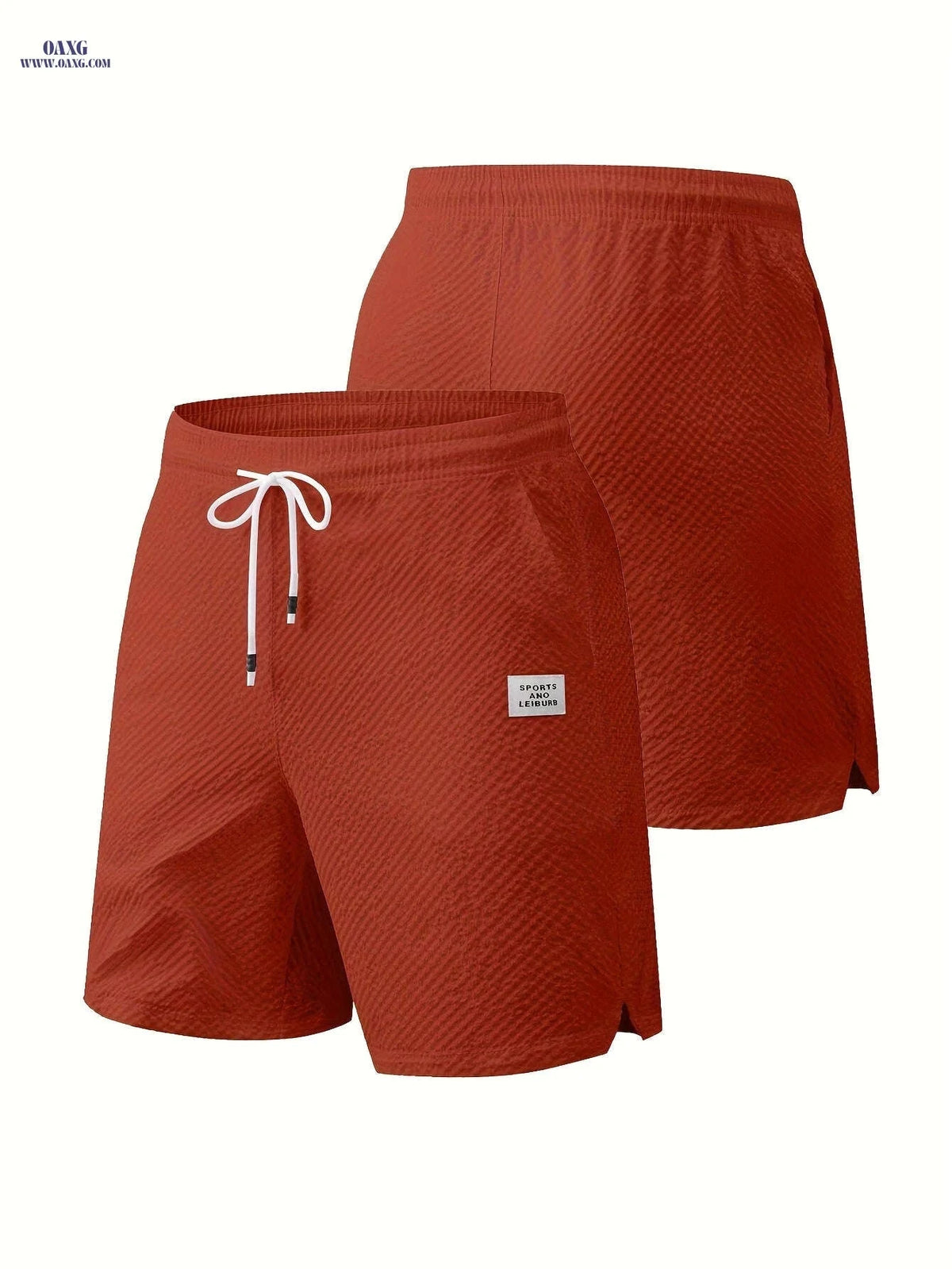 Textured Men's Casual Shorts - Lightweight, Breathable Beach Pants   OAXG Black / FR XS