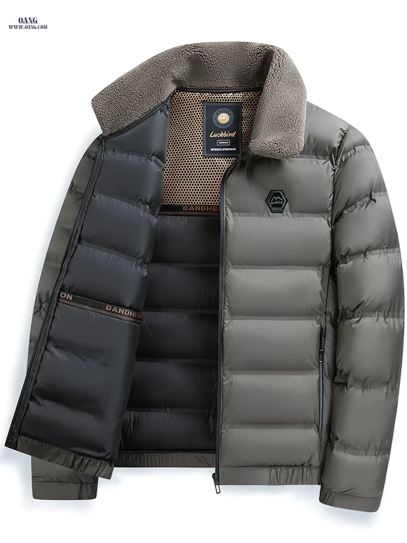 Thick & Warm Men's Autumn Winter Jacket - Casual Zipper Design   OAXG Black / FR XS