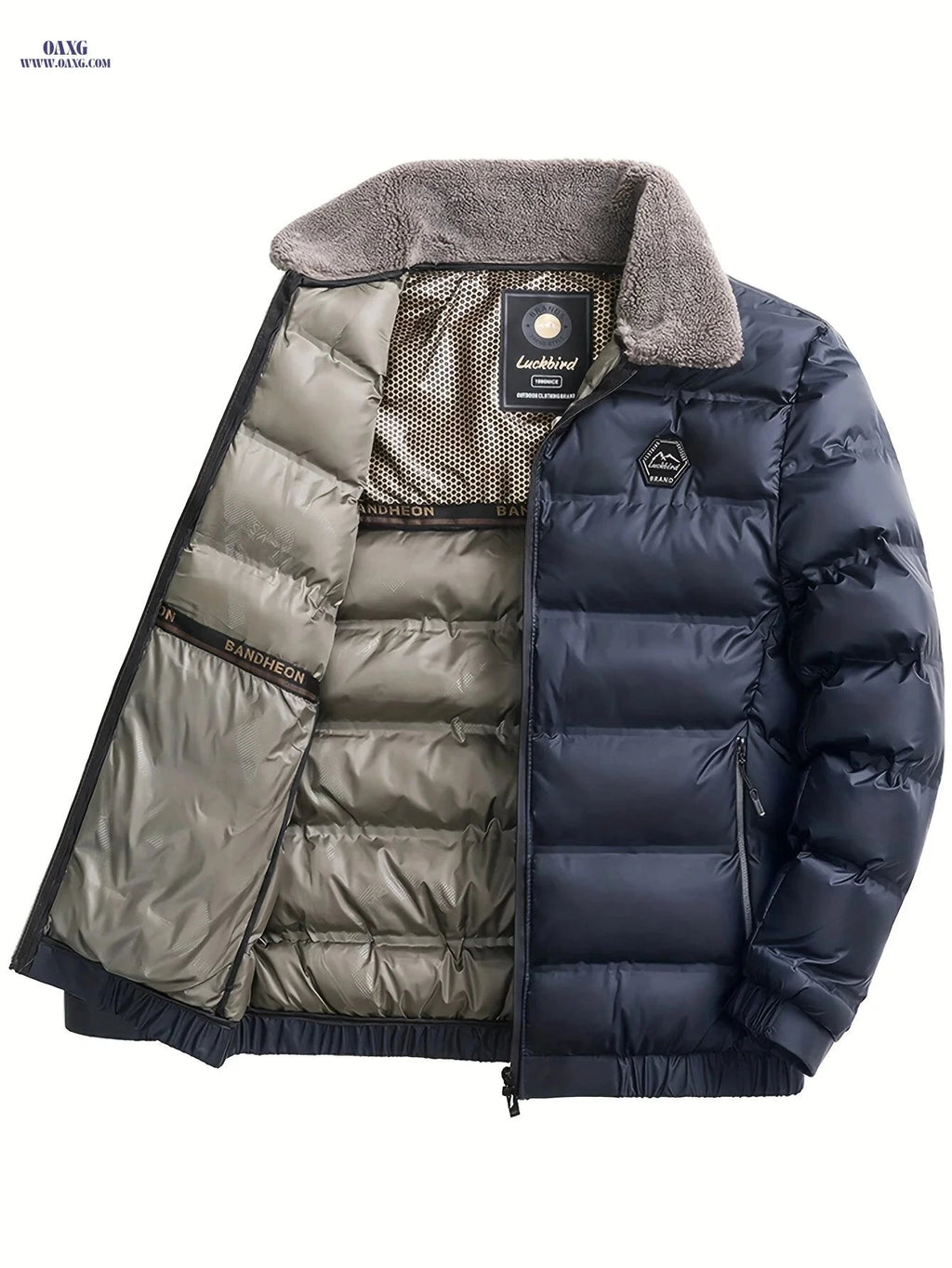 Thick & Warm Men's Autumn Winter Jacket - Casual Zipper Design   OAXG 