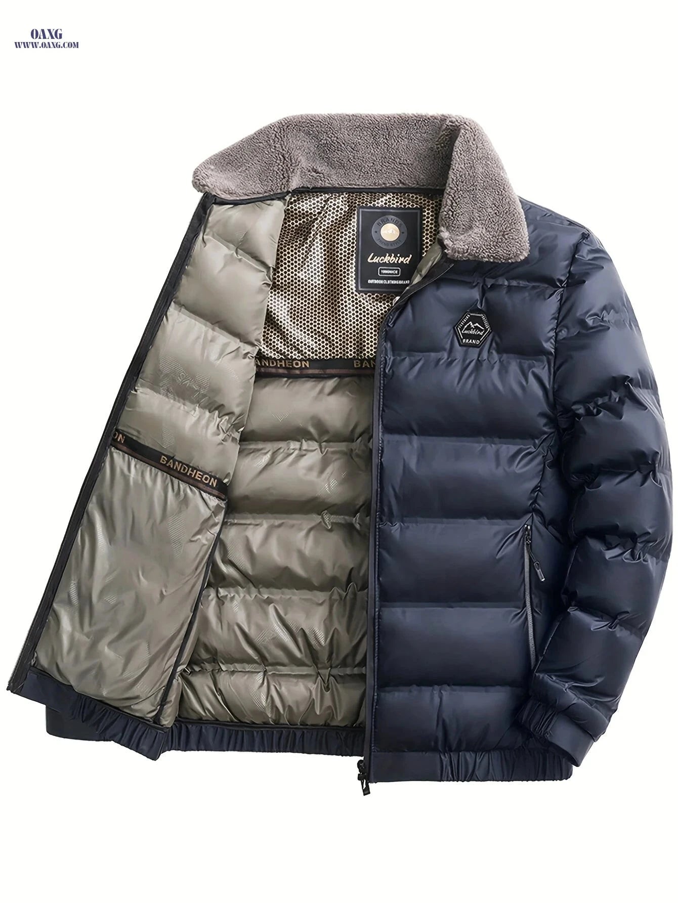 Thick & Warm Men's Autumn Winter Jacket - Casual Zipper Design   OAXG 