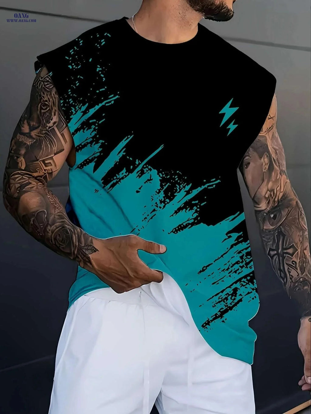 Ti Lixia 3D Printed Men’s Vest - Comfortable Summer Basketball Wear   OAXG 