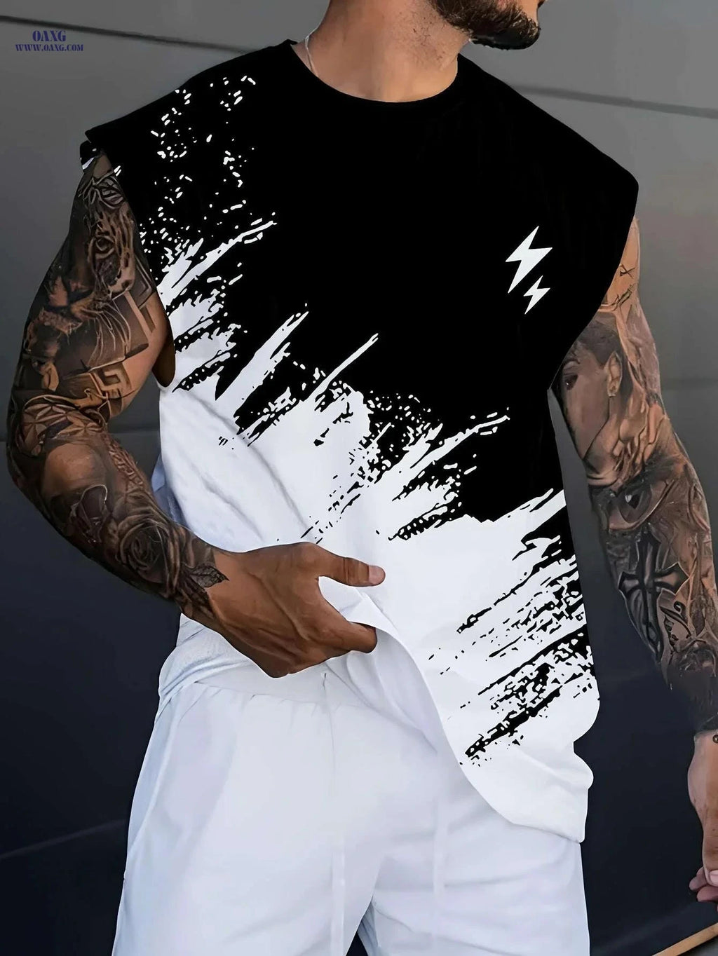 Ti Lixia 3D Printed Men’s Vest - Comfortable Summer Basketball Wear   OAXG 