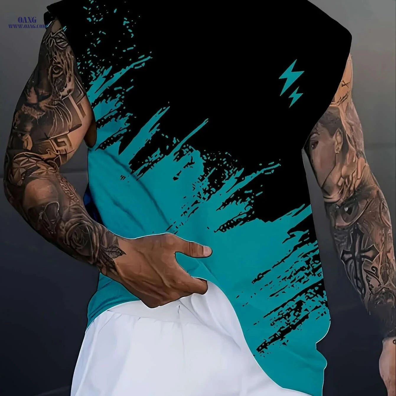 Ti Lixia 3D Printed Men’s Vest - Comfortable Summer Basketball Wear   OAXG Mixed Color / S