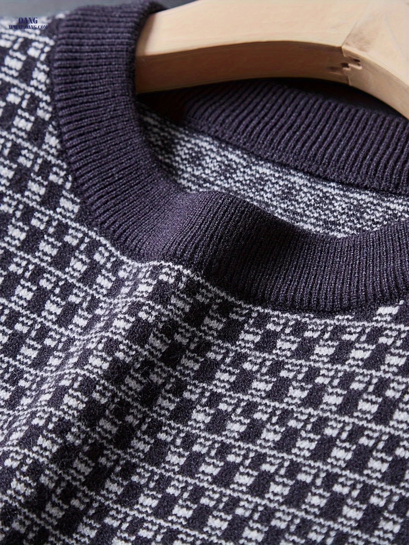 Tie Mu Zhen Short-Sleeved Knitted Sweater - Stylish Jacquard Pattern   OAXG Black / FR XS