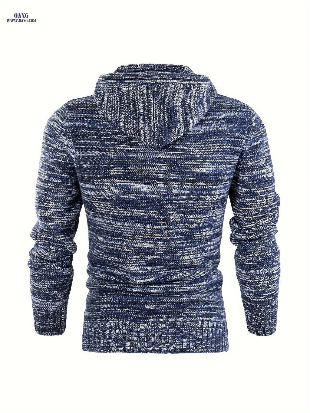 Tiemuzhen Men's Knitted Hoodie - Trendy Collar & Long Sleeves   OAXG Olive Green / FR M