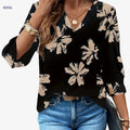 Tom Direction Women’s Leopard Print Long Sleeve Shirt - Elegant Style   OAXG 
