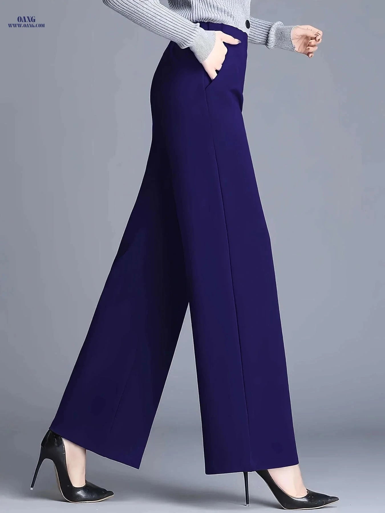 Tom'S High-Waisted Straight-Leg Pants - Elegant Casual Work Trousers   OAXG 