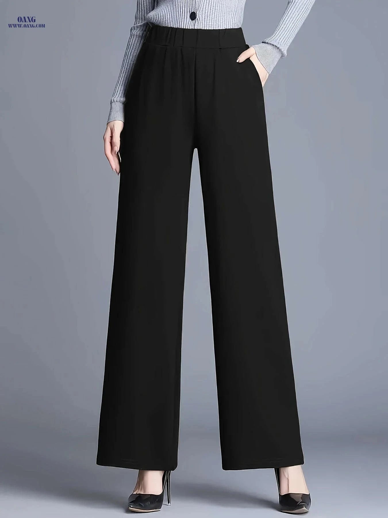 Tom'S High-Waisted Straight-Leg Pants - Elegant Casual Work Trousers   OAXG 