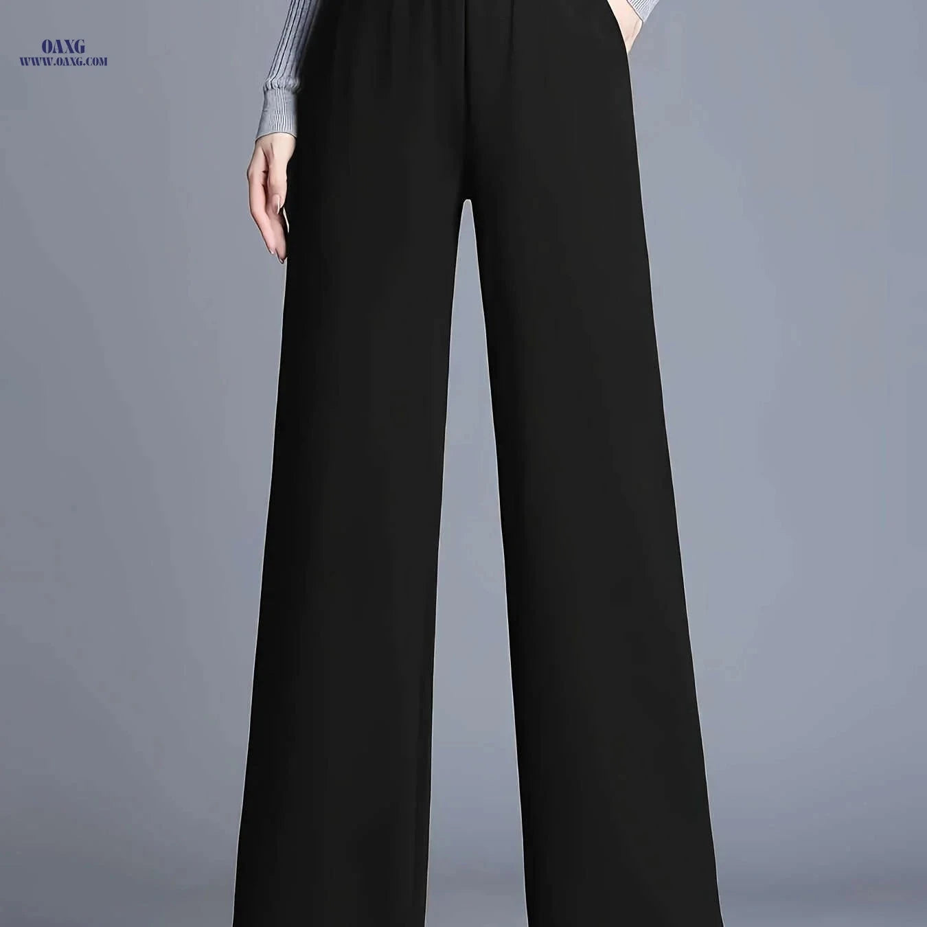 Tom'S High-Waisted Straight-Leg Pants - Elegant Casual Work Trousers   OAXG 