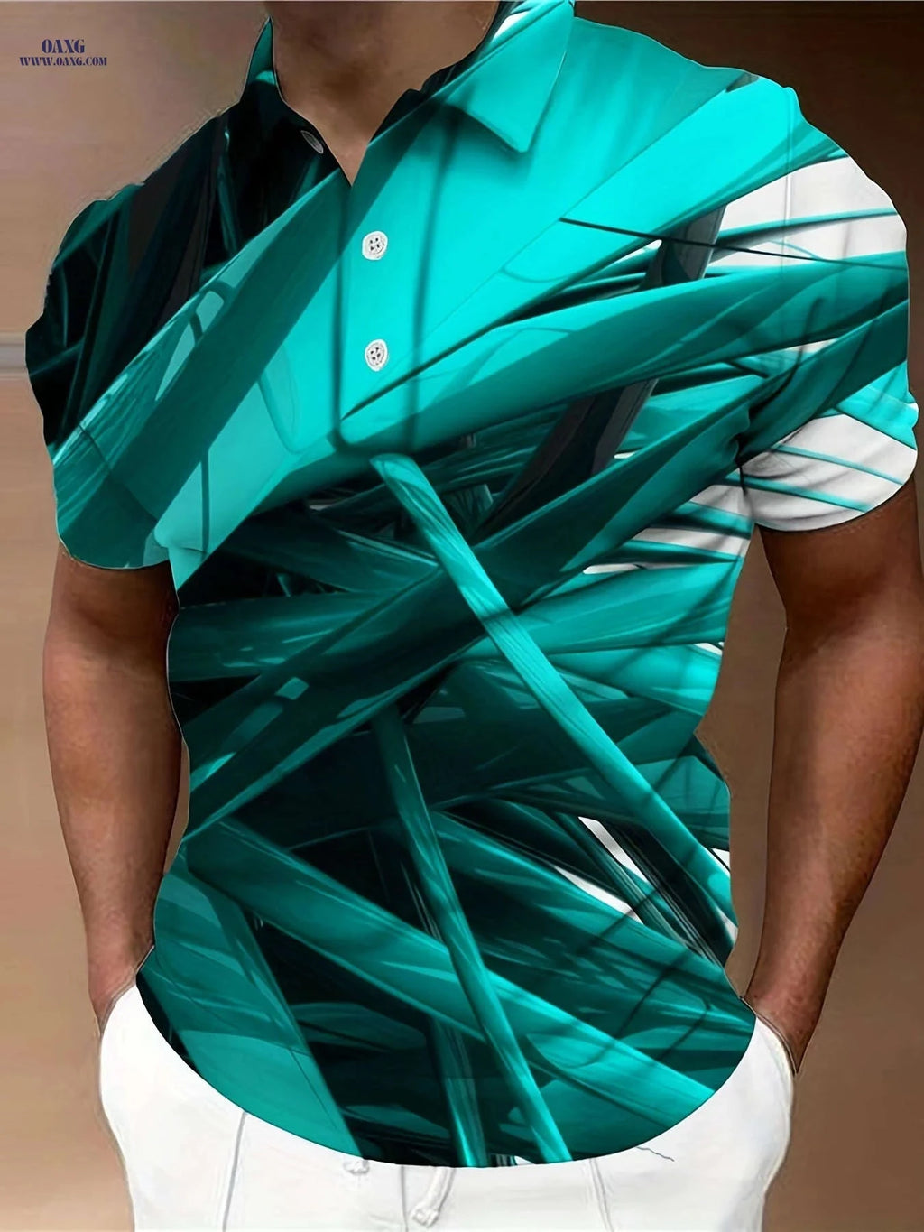 Trendy 3D Print Lightweight Short Sleeve Shirt for Men - Summer Style   OAXG 