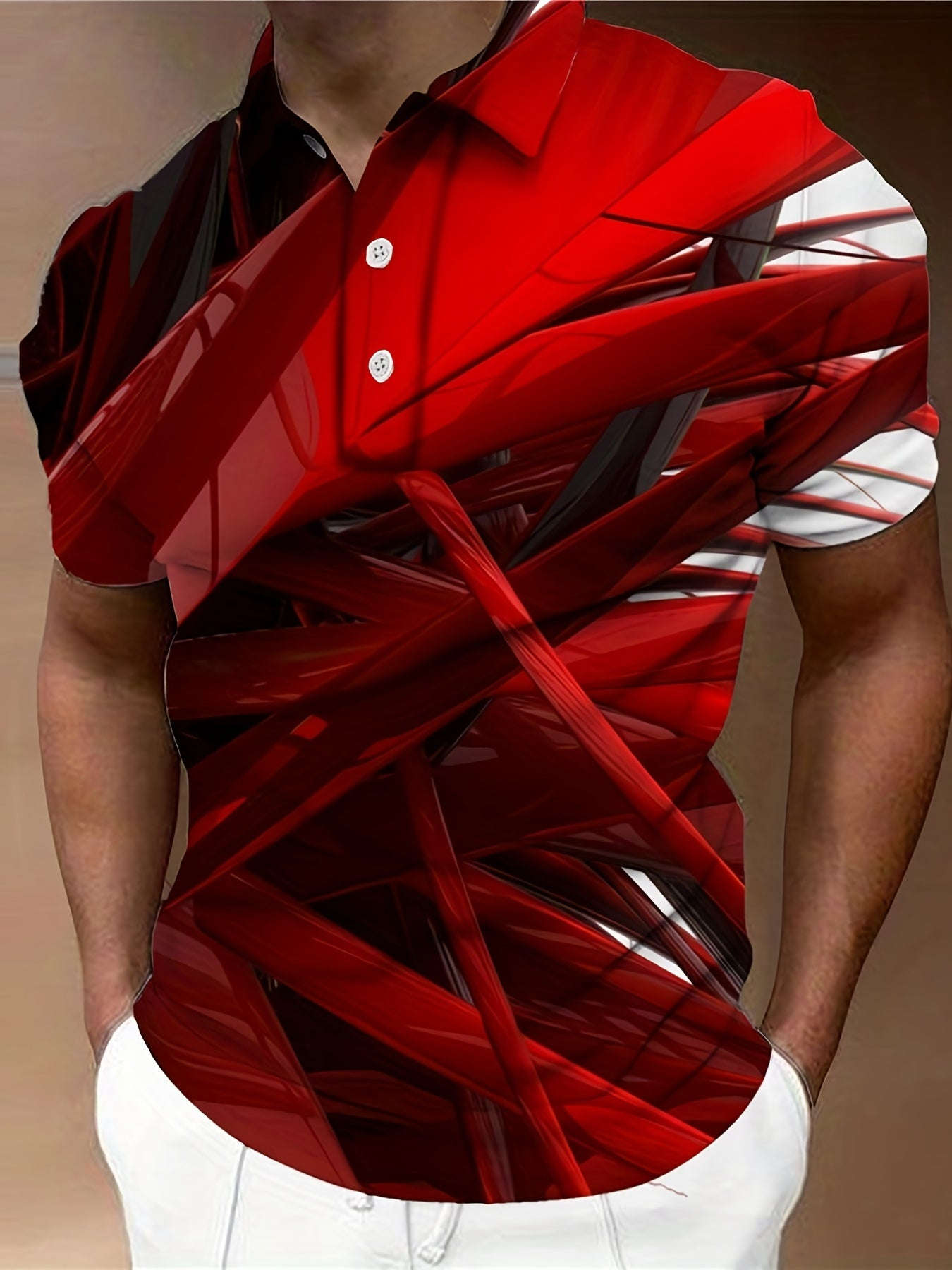 Trendy 3D Print Lightweight Short Sleeve Shirt for Men - Summer Style   OAXG 
