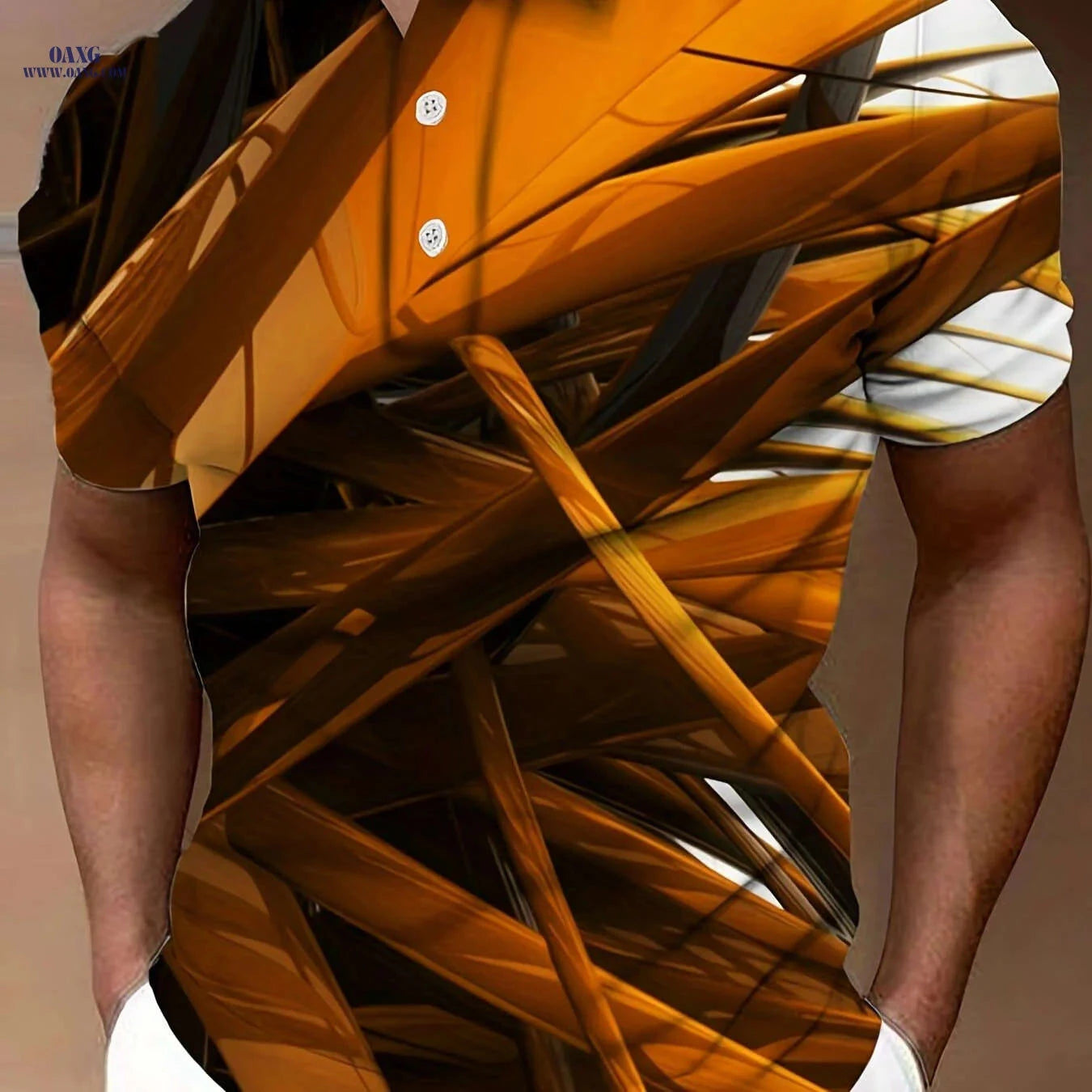 Trendy 3D Print Lightweight Short Sleeve Shirt for Men - Summer Style   OAXG 