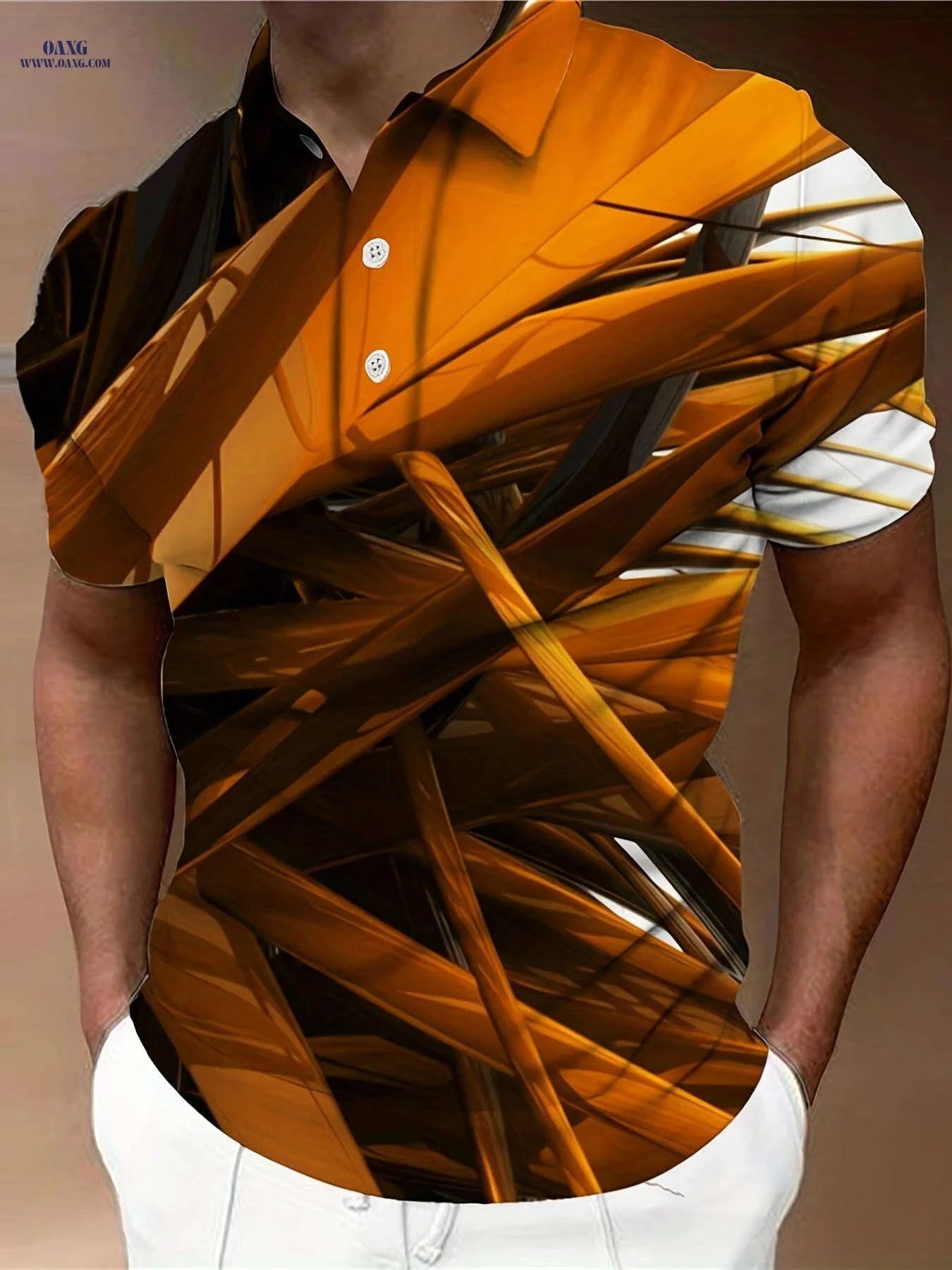 Trendy 3D Print Lightweight Short Sleeve Shirt for Men - Summer Style   OAXG 
