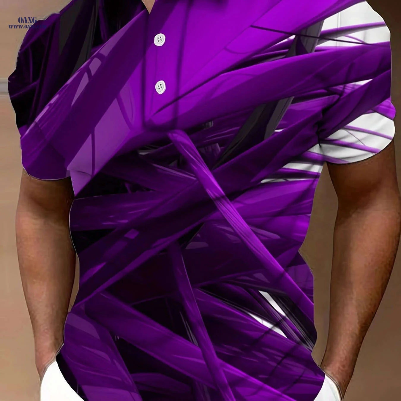 Trendy 3D Print Lightweight Short Sleeve Shirt for Men - Summer Style   OAXG 